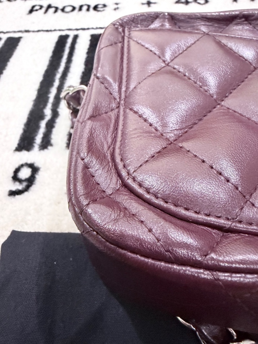 Vintage Chanel Camera Bag in a Rich Burgundy Quilted Lambskin Shoulder Bag - Picture 12 of 14